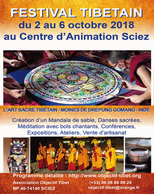 Tibet Festival 2 au 6 Octobre  2018